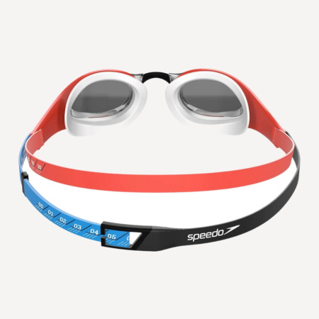 Очки для плавания Speedo Fastskin Pure Focus Mirror (зеркальные; красный/синий/белый)